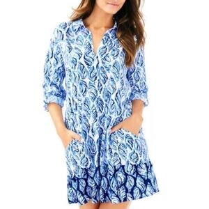 Lilly Pulitzer Lillith Tunic Dress XXS Blue Seashell